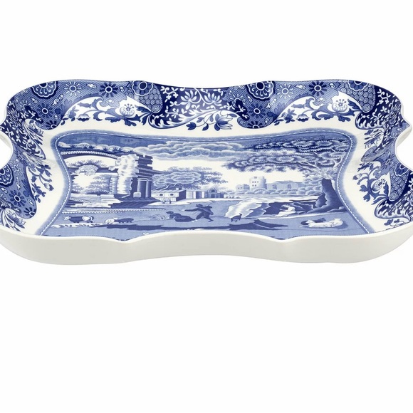 NEW~Spode Blue Italian Collection 7.5 Inch Porcelain Devonia Tray - Blue White. - Picture 2 of 2